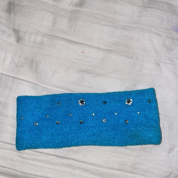Justice bling blue sequin headband winter play outdoor outside super soft - Picture 1 of 3